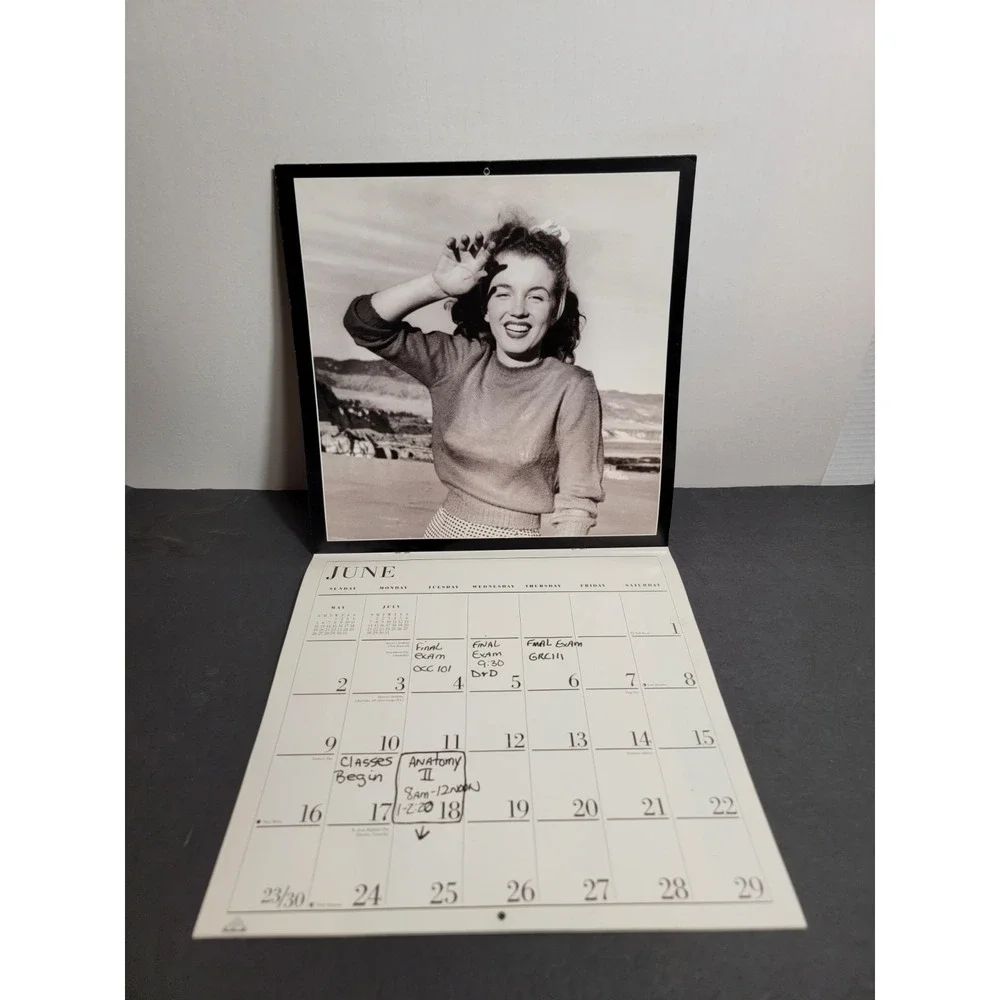 Vintage 1996 Marilyn Monroe Calendar The Unpublished Marilyn Andre de Dienes